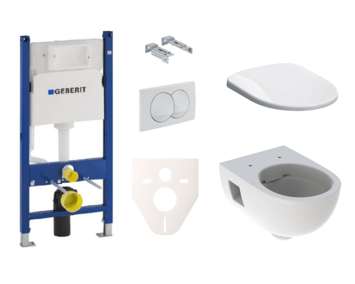 Cenově zvýhodněný závěsný WC set Geberit do lehkých stěn / předstěnová montáž+ WC Geberit Selnova SIKOGES5S0 Geberit