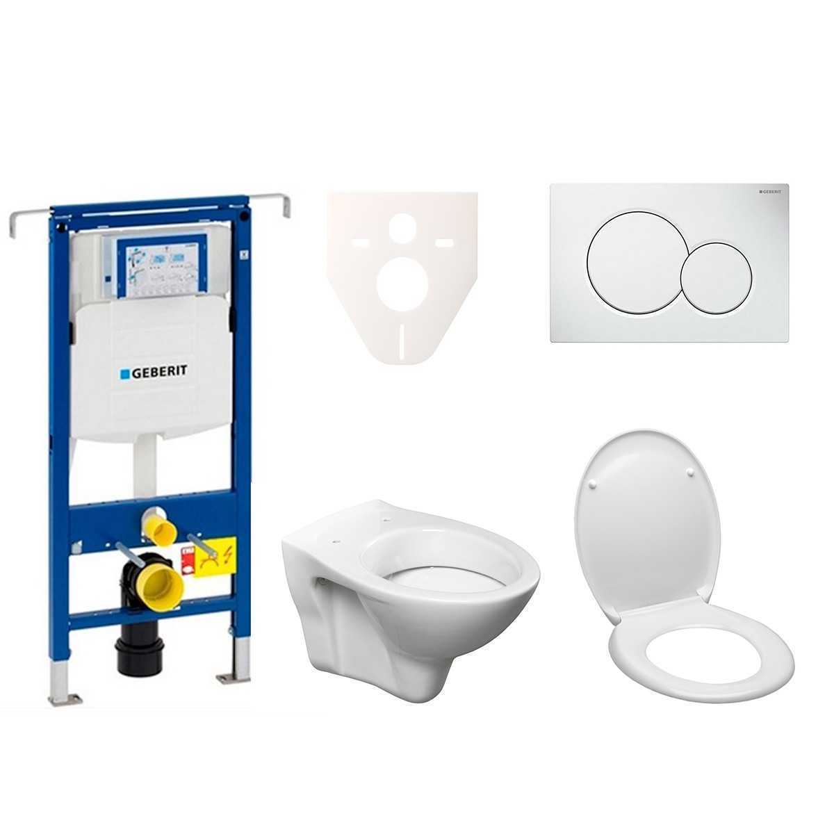 Cenově zvýhodněný závěsný WC set Geberit do lehkých stěn / předstěnová montáž+ WC S-Line S-line Pro 111.355.00.5ND1 S-Line