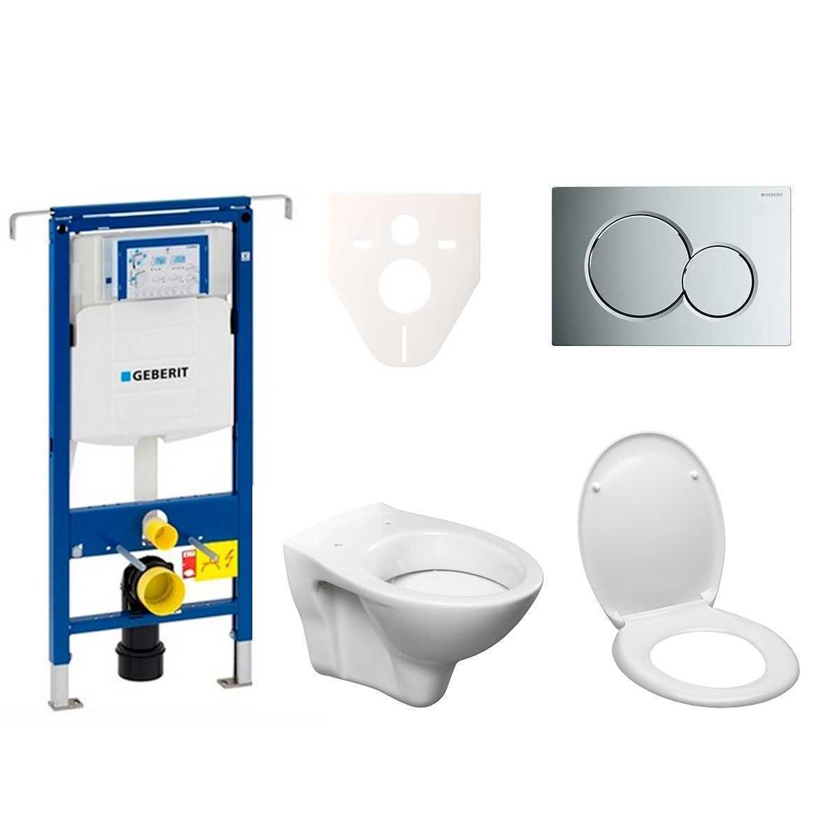 Cenově zvýhodněný závěsný WC set Geberit do lehkých stěn / předstěnová montáž+ WC S-Line S-line Pro 111.355.00.5ND2 S-Line