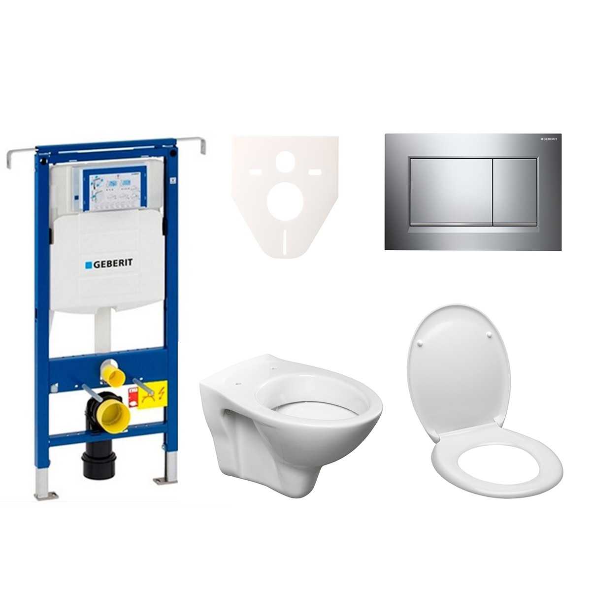 Cenově zvýhodněný závěsný WC set Geberit do lehkých stěn / předstěnová montáž+ WC S-Line S-line Pro 111.355.00.5ND6 S-Line