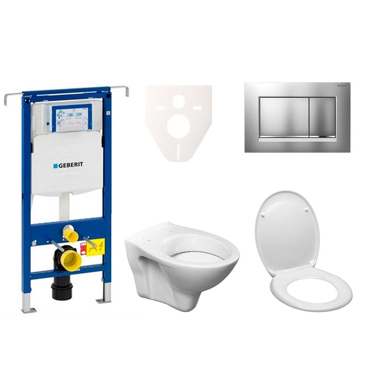 Cenově zvýhodněný závěsný WC set Geberit do lehkých stěn / předstěnová montáž+ WC S-Line S-line Pro 111.355.00.5ND7 S-Line