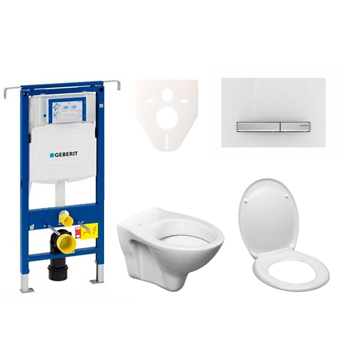 Cenově zvýhodněný závěsný WC set Geberit do lehkých stěn / předstěnová montáž+ WC S-Line S-line Pro 111.355.00.5ND8 S-Line