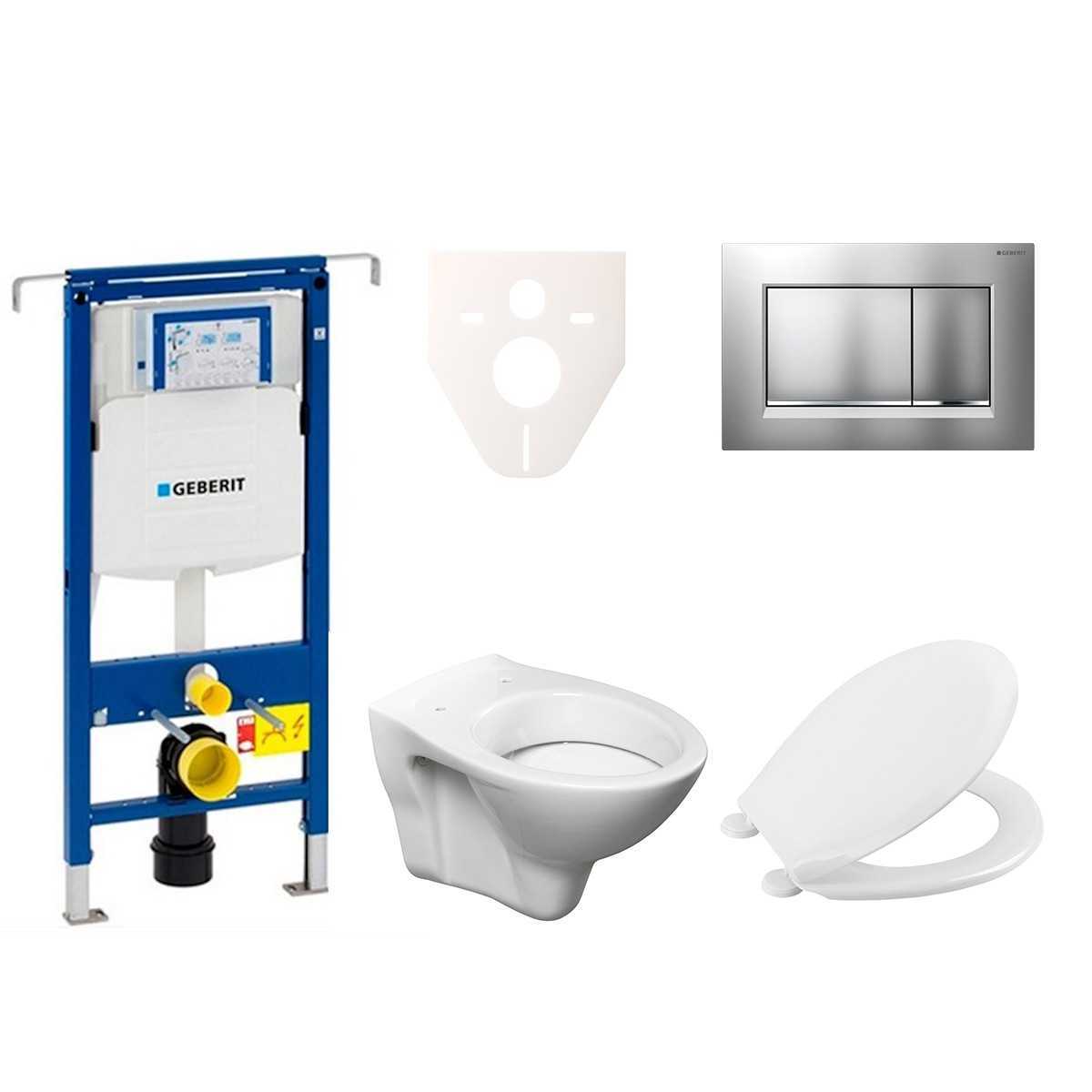 Cenově zvýhodněný závěsný WC set Geberit do lehkých stěn / předstěnová montáž+ WC S-Line S-line Pro 111.355.00.5NR7 S-Line