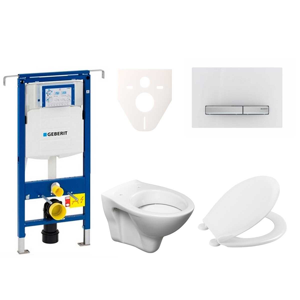 Cenově zvýhodněný závěsný WC set Geberit do lehkých stěn / předstěnová montáž+ WC S-Line S-line Pro 111.355.00.5NR8 S-Line