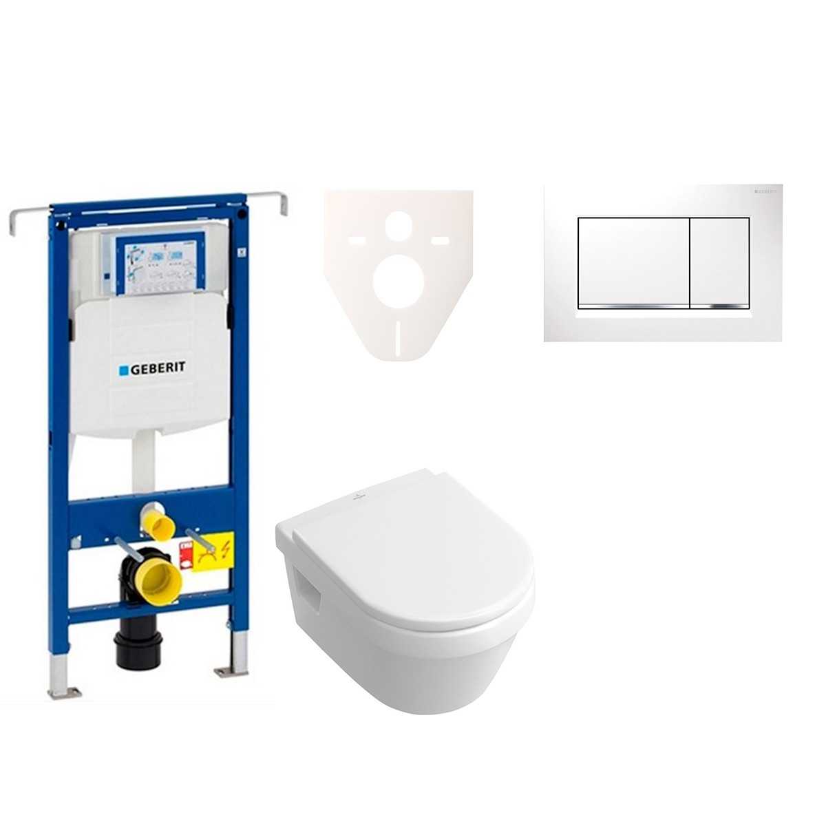 Cenově zvýhodněný závěsný WC set Geberit do lehkých stěn / předstěnová montáž+ WC Villeroy & Boch Omnia Architectura 111.355.00.5NB5 Villeroy & Boch