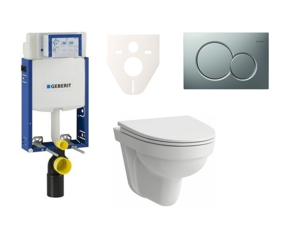 Cenově zvýhodněný závěsný WC set Geberit k zazdění + WC Laufen Laufen Pro Nordic SIKOGE2H3 Laufen