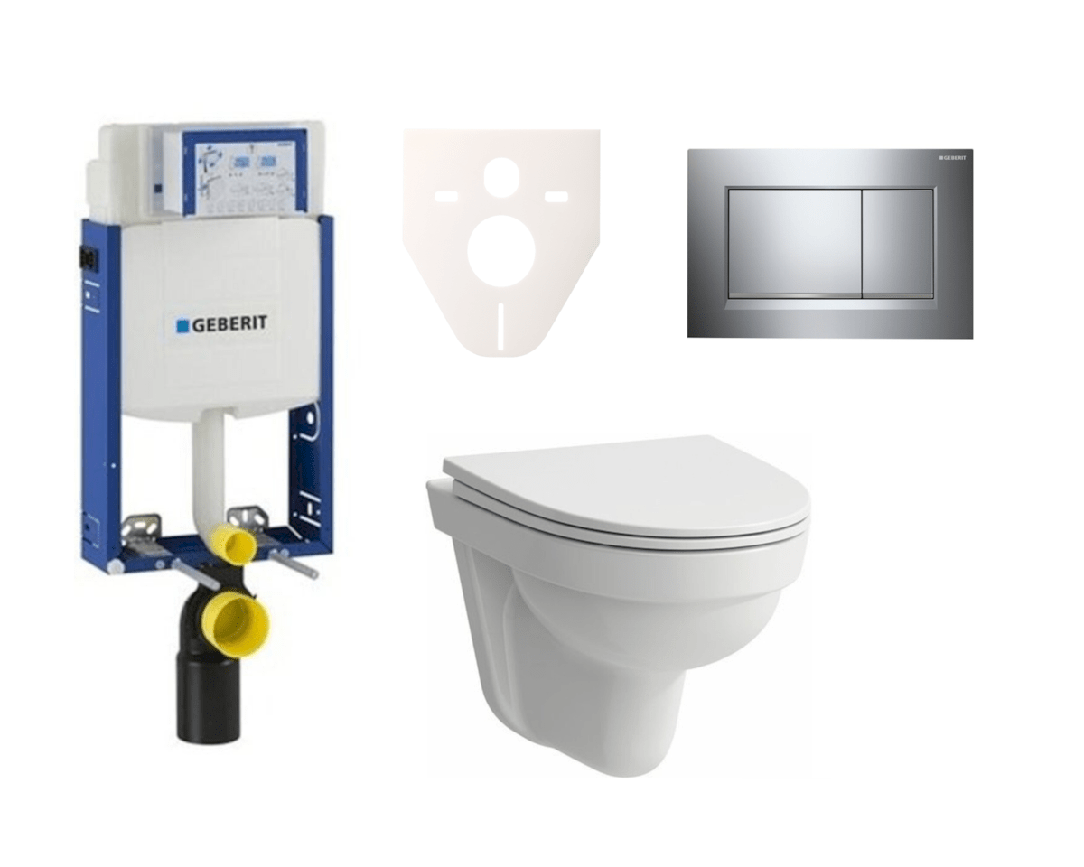 Cenově zvýhodněný závěsný WC set Geberit k zazdění + WC Laufen Laufen Pro Nordic SIKOGE2H6 Laufen