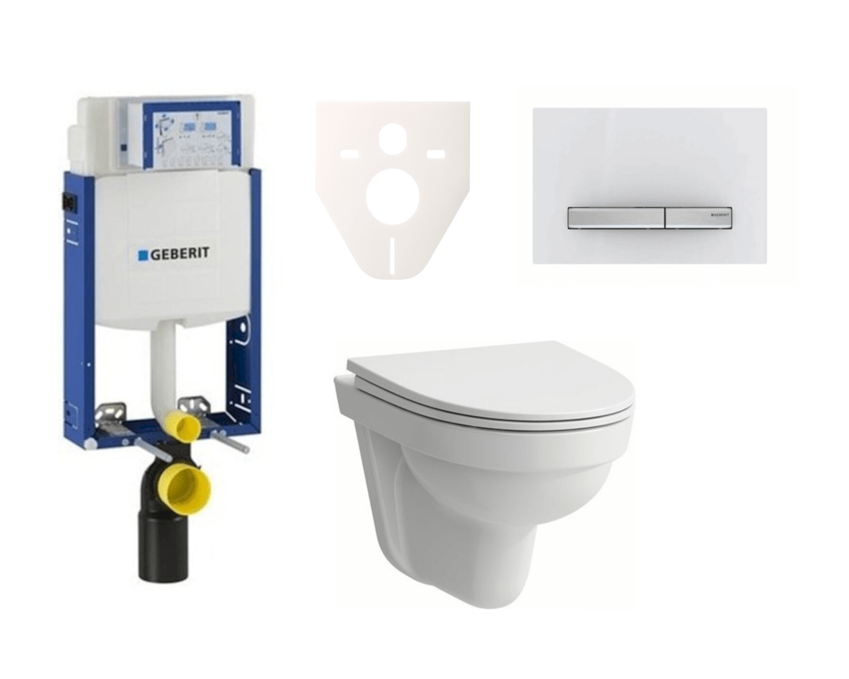 Cenově zvýhodněný závěsný WC set Geberit k zazdění + WC Laufen Laufen Pro Nordic SIKOGE2H8 Laufen