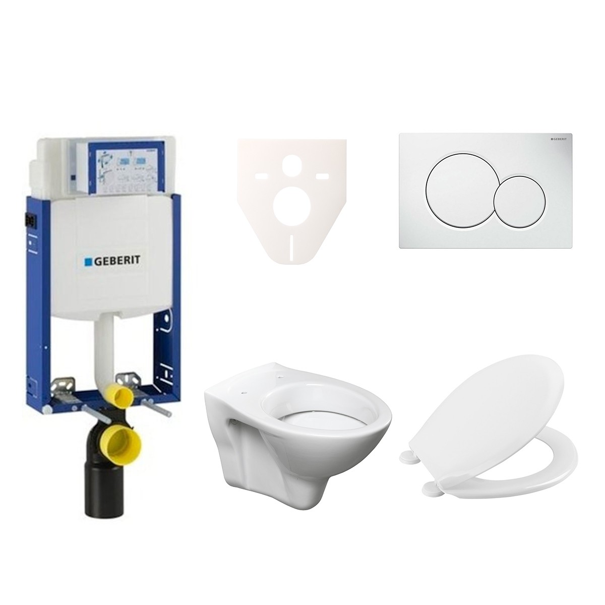 Cenově zvýhodněný závěsný WC set Geberit k zazdění + WC S-Line S-line Pro 110.302.00.5NR1 S-Line