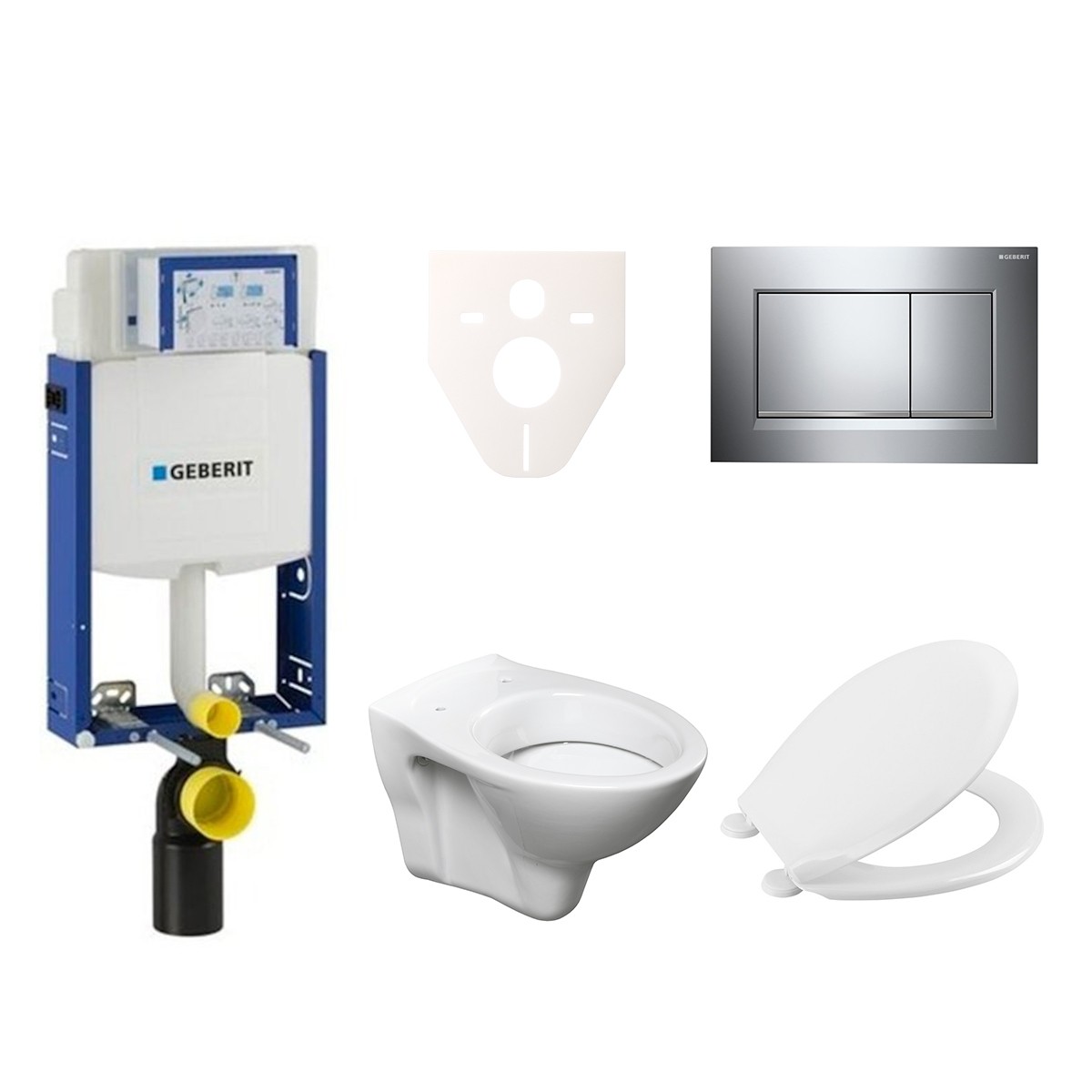 Cenově zvýhodněný závěsný WC set Geberit k zazdění + WC S-Line S-line Pro 110.302.00.5NR6 S-Line