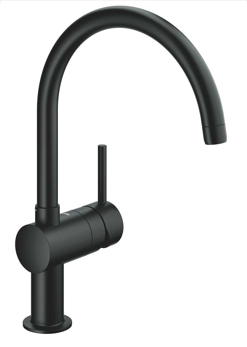 Dřezová baterie Grohe Minta s otočným raménkem velvet black 32917KS0 Grohe