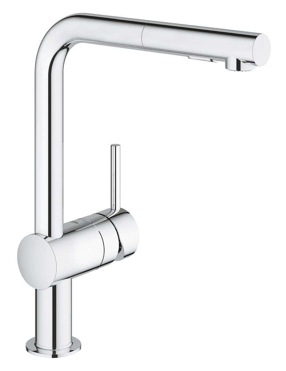 Dřezová baterie Grohe Minta s vytahovací sprškou chrom 30274000 Grohe