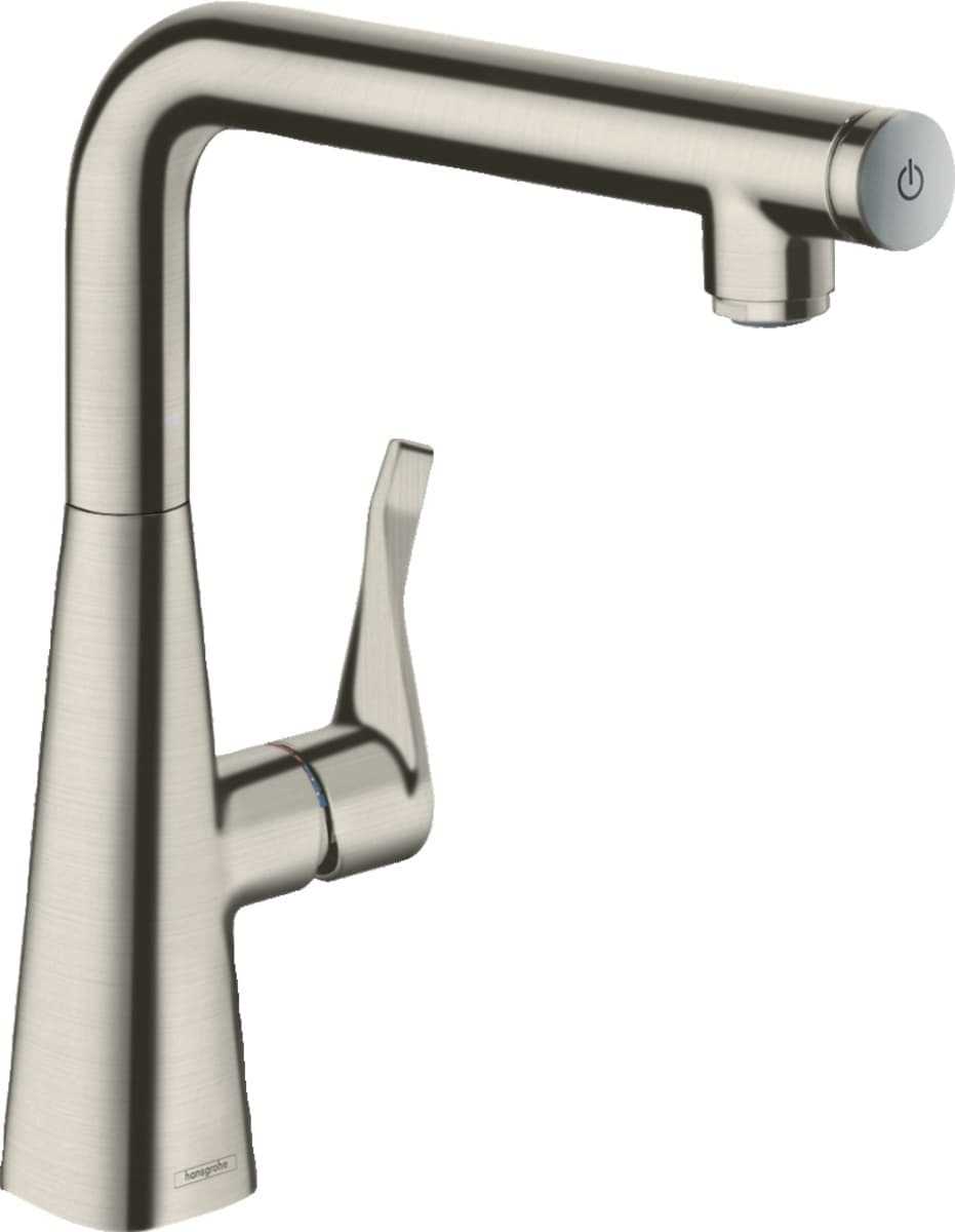 Dřezová baterie Hansgrohe Metris Select M71 s otočným raménkem vzhled nerezu 14847800 Hansgrohe