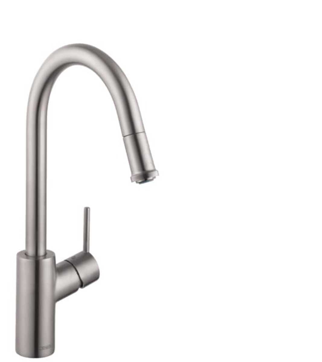 Dřezová baterie Hansgrohe Talis sklopné rameno vzhled nerezu 73864800 Hansgrohe