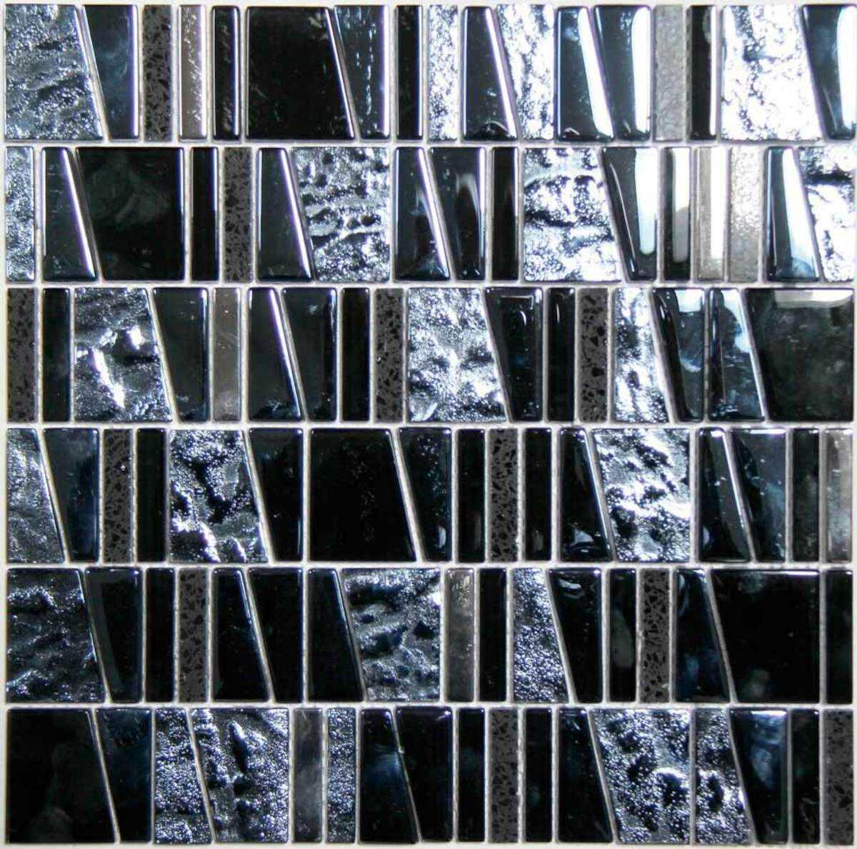 Kamenná mozaika Mosavit Asi negro 30x30 cm lesk ASINEGRO Mosavit