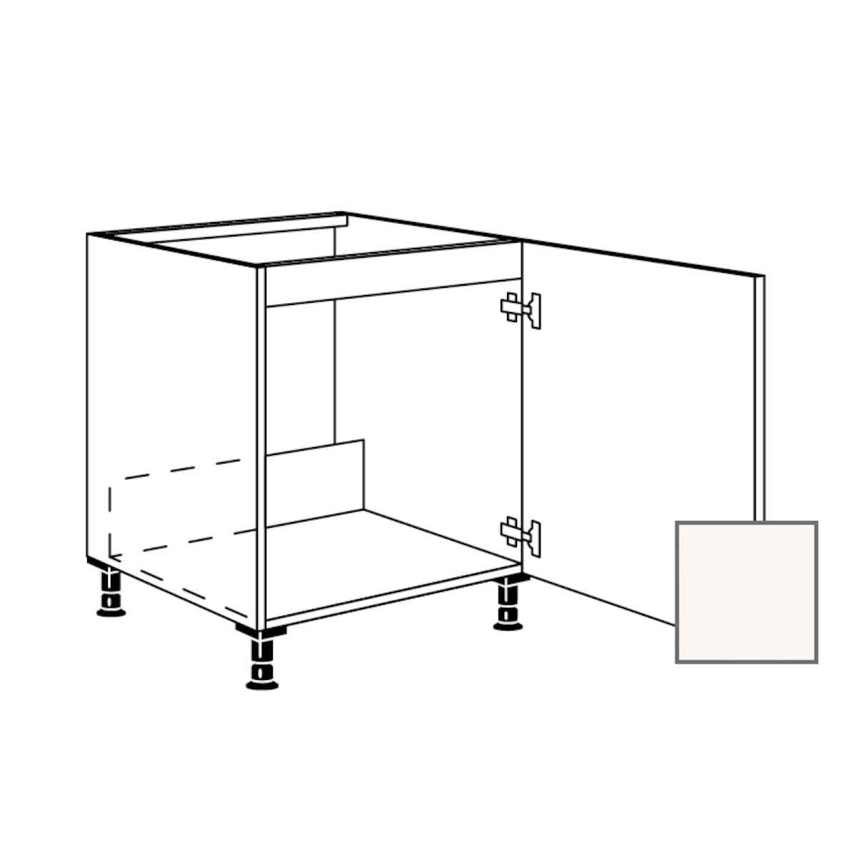 Kuchyňská skříňka spodní Naturel Erika24 dřezová 60x87x56 cm bílá lesk 450.SPUD60.R Naturel