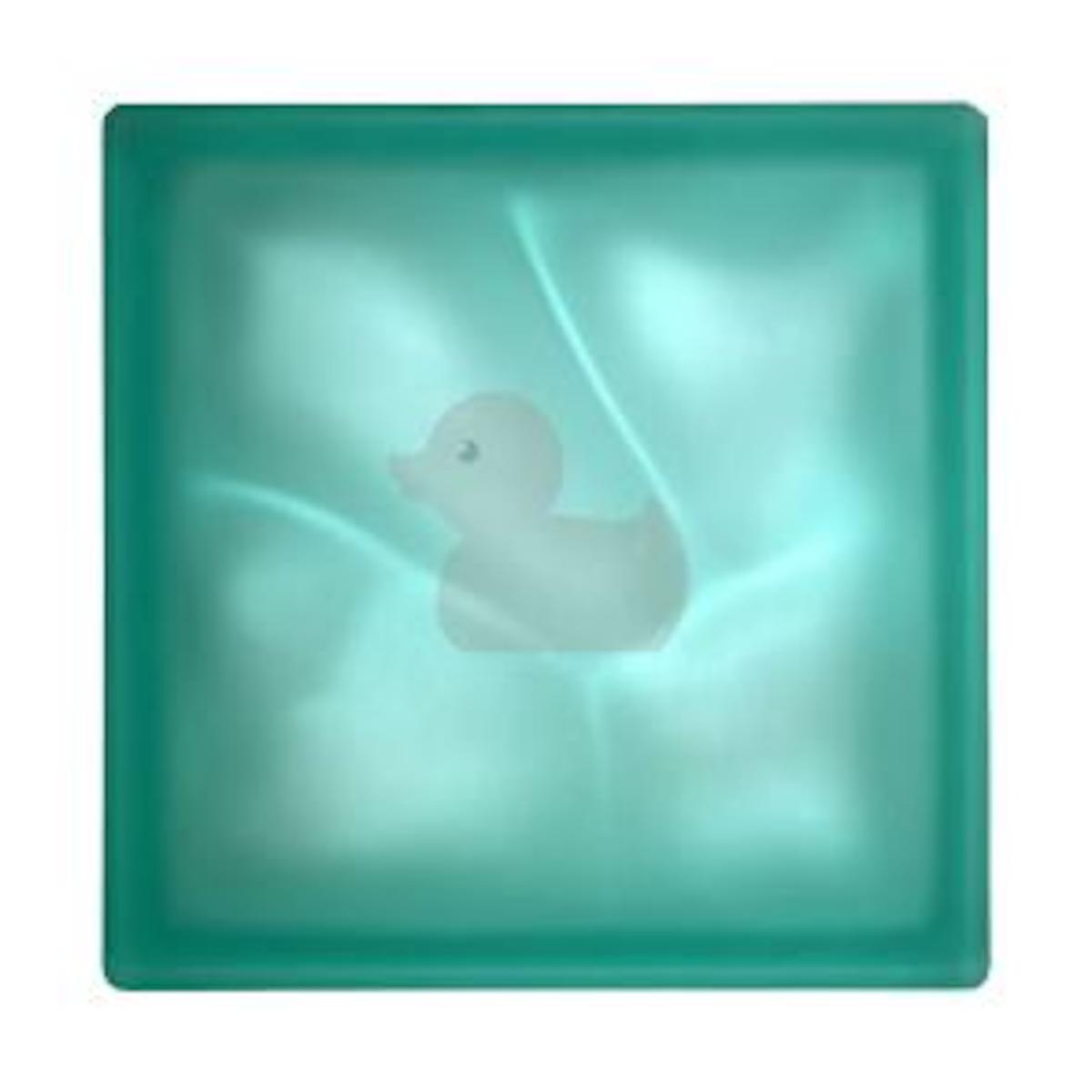 Luxfera Glassblocks turquoise 19x19x8 cm mat 1908WTURQUOISE2S Glassblocks