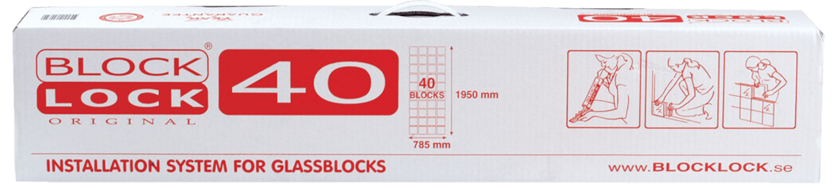 Montážní sada Glassblocks pro 40 tvárnic GBBLLOCK40 Glassblocks