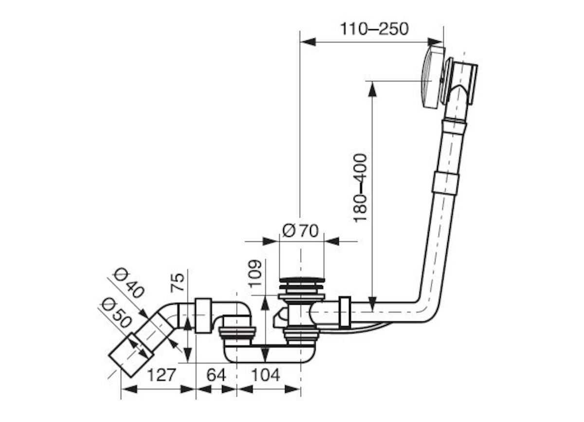 Odtoková a přepadová sada Ideal Standard VV3504200S000 Ideal Standard