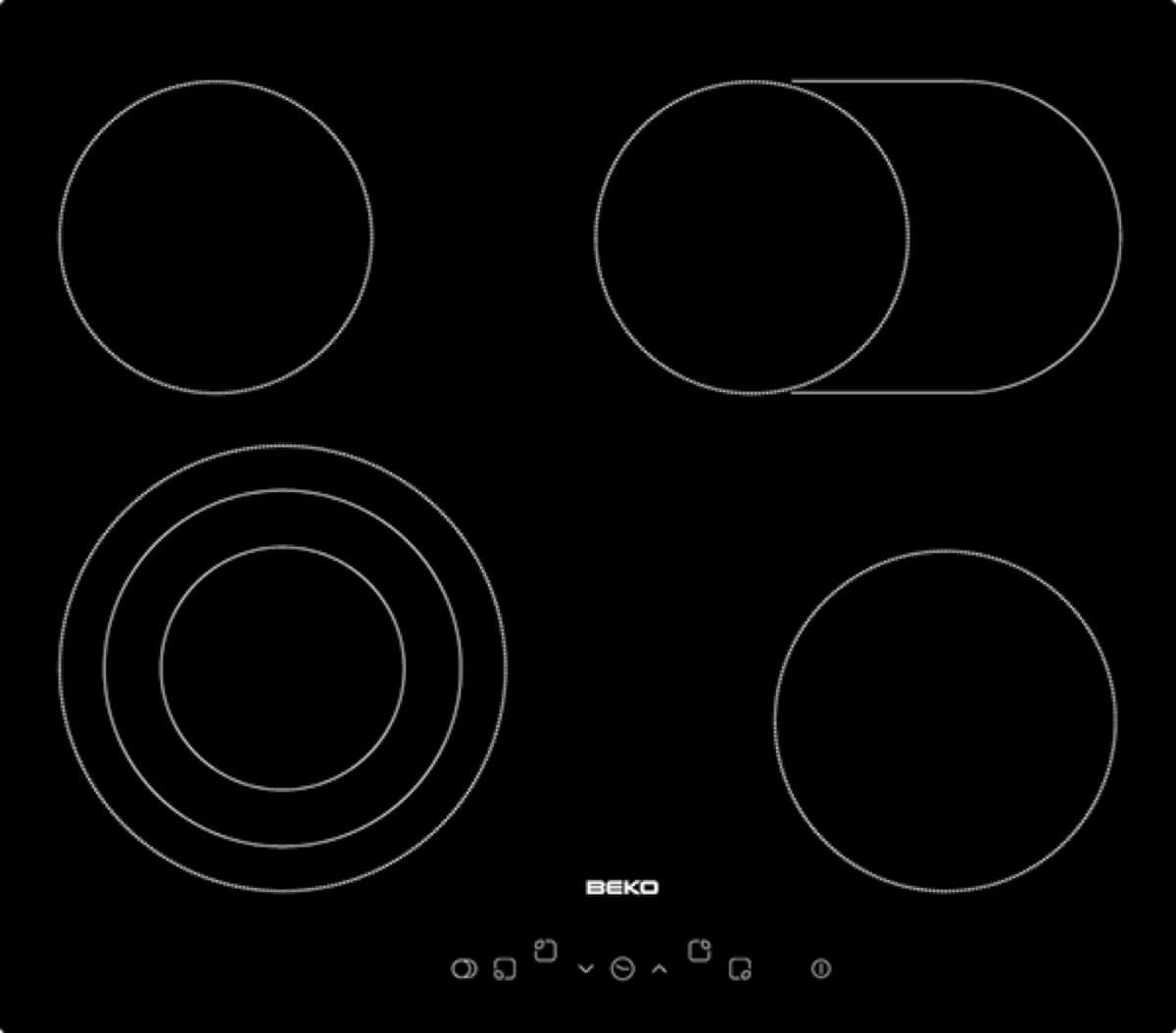 Sklokeramická varná deska Beko černá HIC64404T Beko