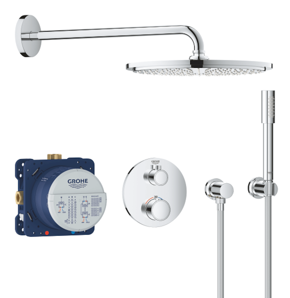 Sprchový systém Grohe Grohtherm včetně podomítkového tělesa chrom 34731000 Grohe