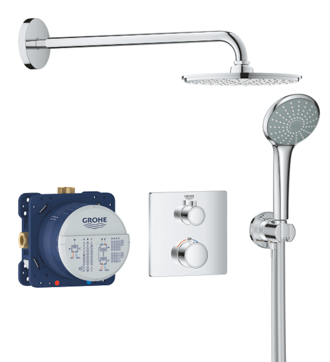 Sprchový systém Grohe Grohtherm včetně podomítkového tělesa chrom 34734000 Grohe