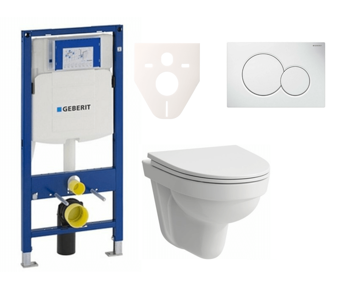 Cenově zvýhodněný závěsný WC set Geberit do lehkých stěn / předstěnová montáž+ WC Laufen Laufen Pro Nordic SIKOGES3H1 Laufen