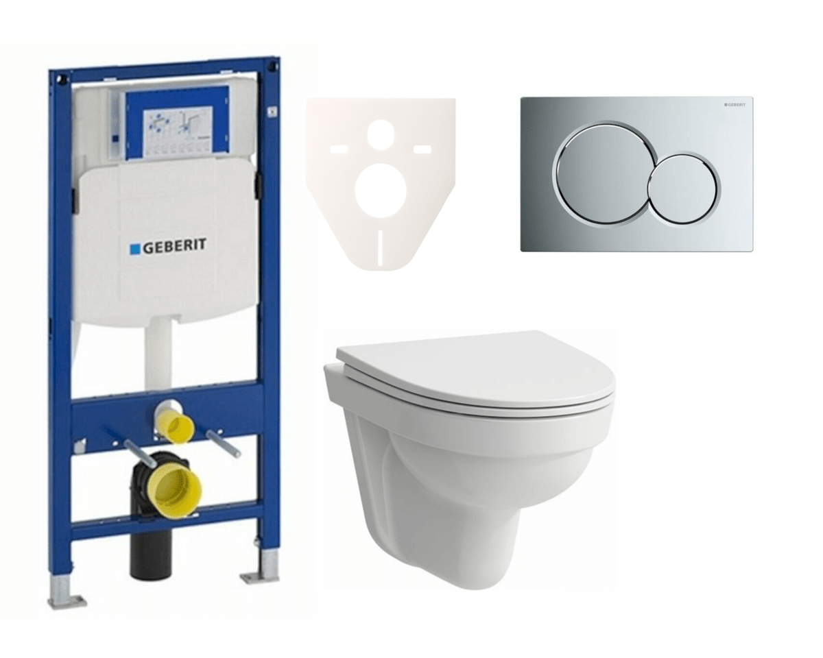 Cenově zvýhodněný závěsný WC set Geberit do lehkých stěn / předstěnová montáž+ WC Laufen Laufen Pro Nordic SIKOGES3H2 Laufen