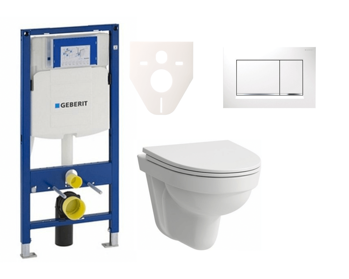 Cenově zvýhodněný závěsný WC set Geberit do lehkých stěn / předstěnová montáž+ WC Laufen Laufen Pro Nordic SIKOGES3H5 Laufen