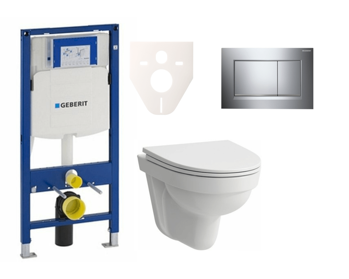 Cenově zvýhodněný závěsný WC set Geberit do lehkých stěn / předstěnová montáž+ WC Laufen Laufen Pro Nordic SIKOGES3H6 Laufen