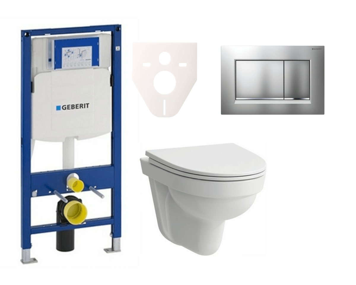 Cenově zvýhodněný závěsný WC set Geberit do lehkých stěn / předstěnová montáž+ WC Laufen Laufen Pro Nordic SIKOGES3H7 Laufen