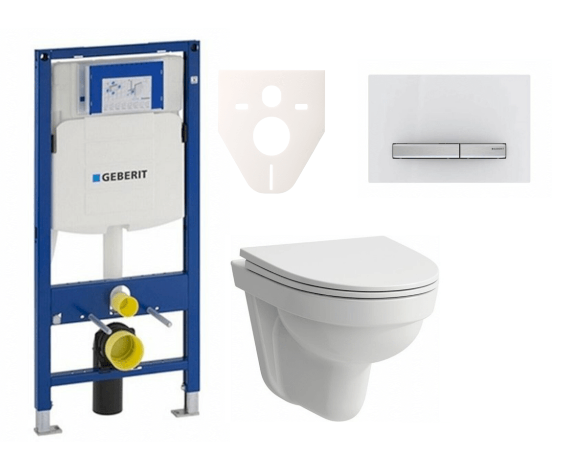 Cenově zvýhodněný závěsný WC set Geberit do lehkých stěn / předstěnová montáž+ WC Laufen Laufen Pro Nordic SIKOGES3H8 Laufen