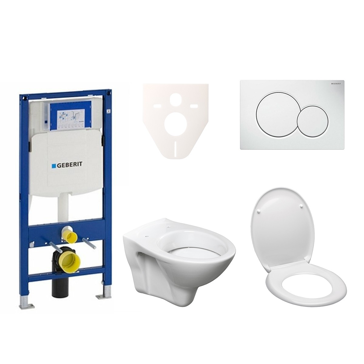 Cenově zvýhodněný závěsný WC set Geberit do lehkých stěn / předstěnová montáž+ WC S-Line S-line Pro 111.300.00.5ND1 S-Line