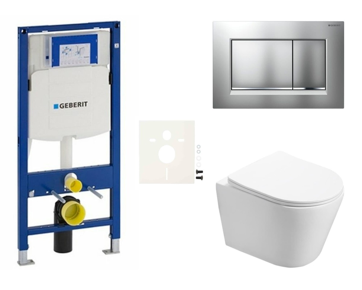 Cenově zvýhodněný závěsný WC set Geberit do lehkých stěn / předstěnová montáž+ WC SAT Infinitio SIKOGES3INF7 NO BRAND