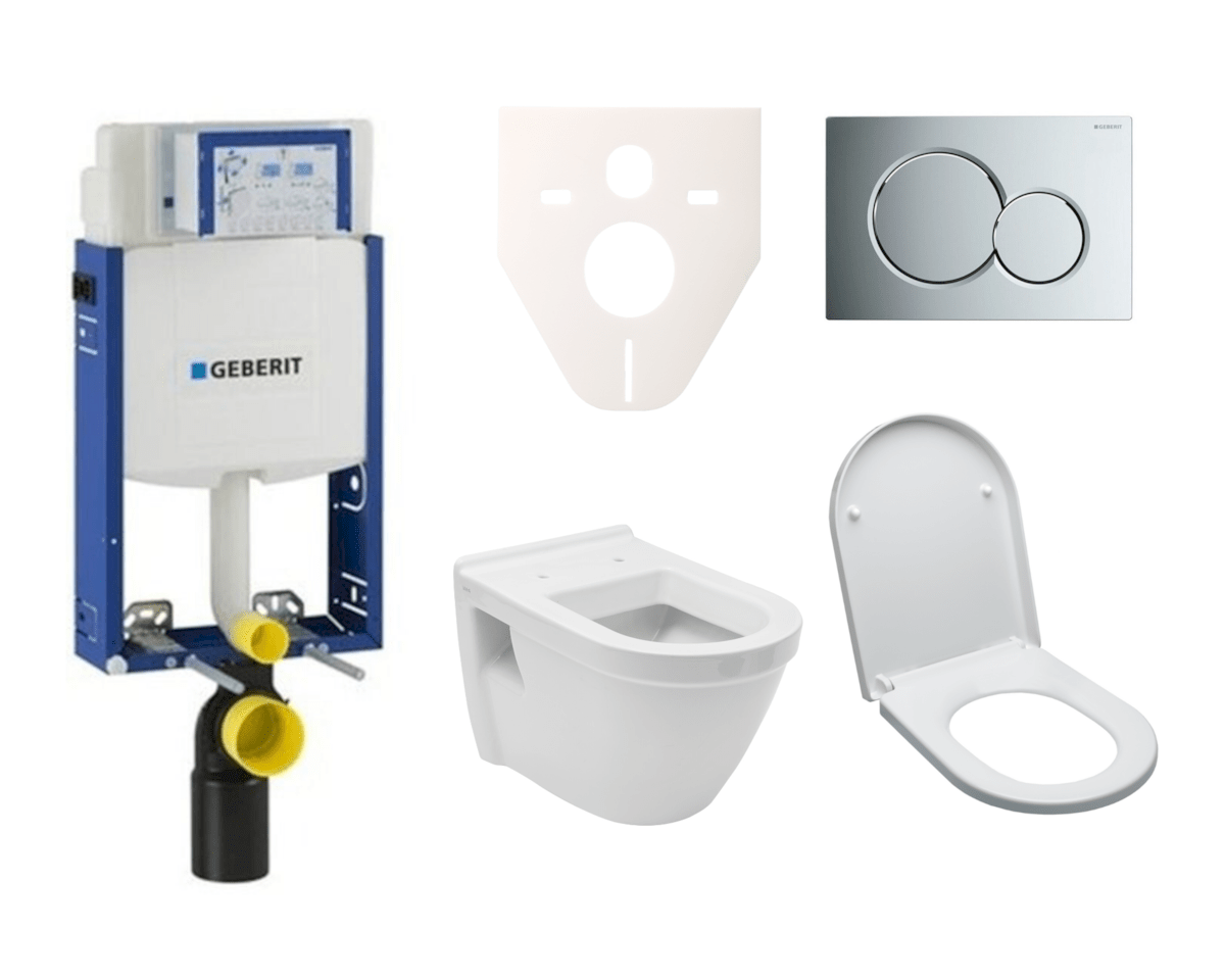 Cenově zvýhodněný závěsný WC set Geberit k zazdění + WC Vitra S50 SIKOGE2V2 Vitra