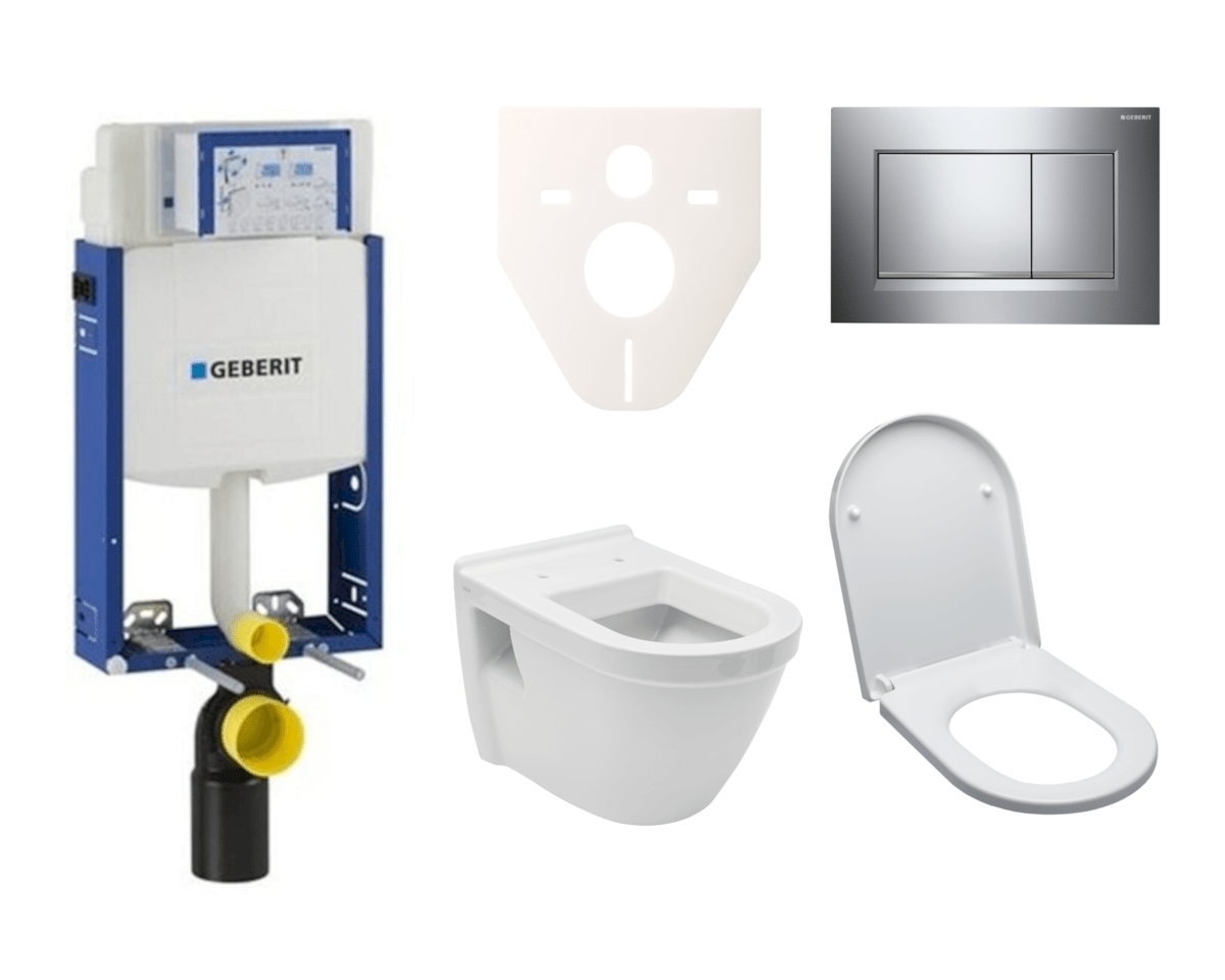 Cenově zvýhodněný závěsný WC set Geberit k zazdění + WC Vitra S50 SIKOGE2V6 Vitra