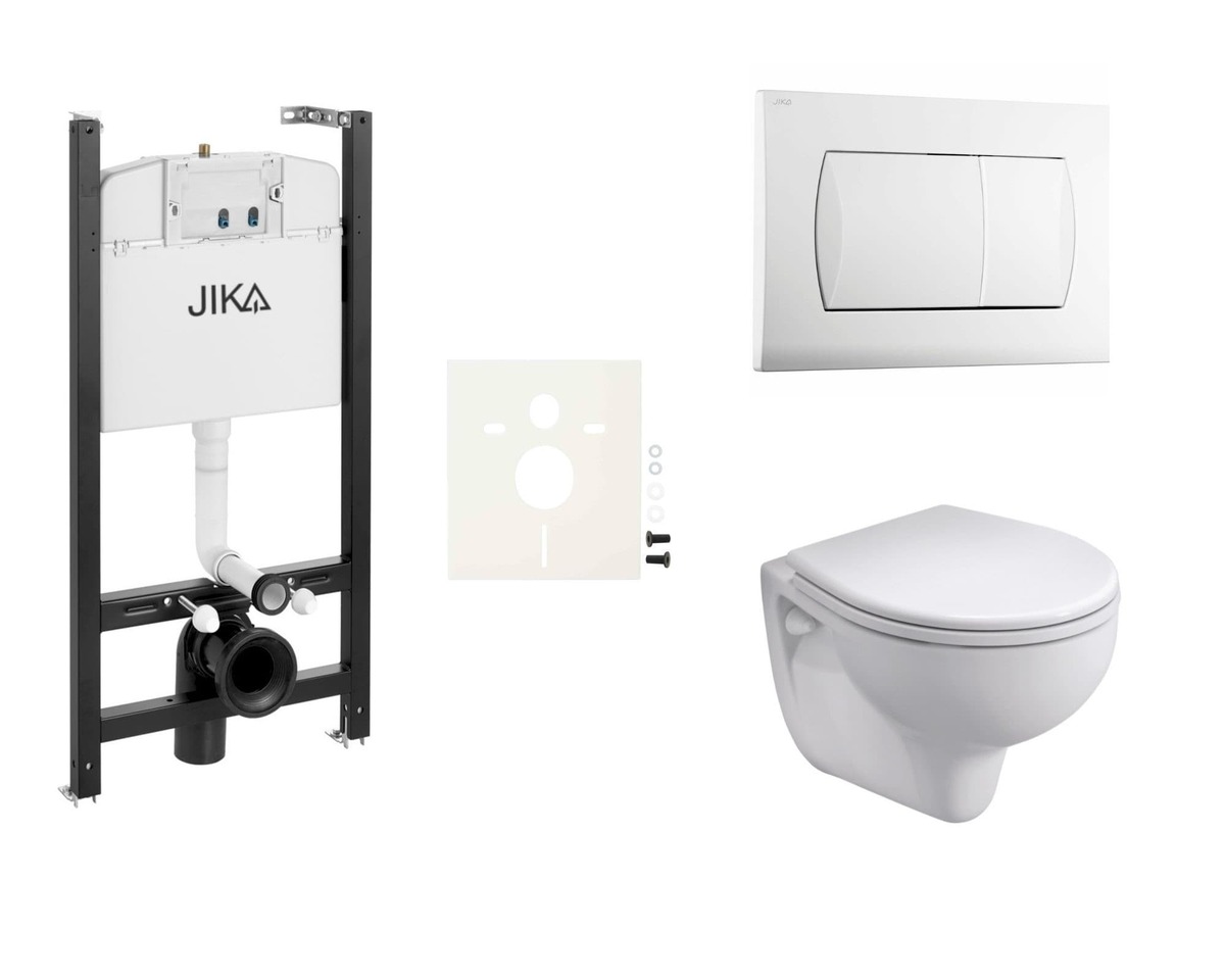 Cenově zvýhodněný závěsný WC set Jika do lehkých stěn / předstěnová montáž+ WC Kolo Rekord SIKOJSKOL1 NO BRAND