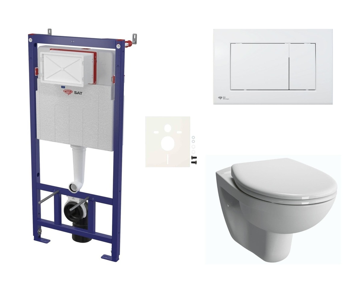 Cenově zvýhodněný závěsný WC set SAT do lehkých stěn / předstěnová montáž+ WC Vitra Normus SIKOSSNOR20K NO BRAND