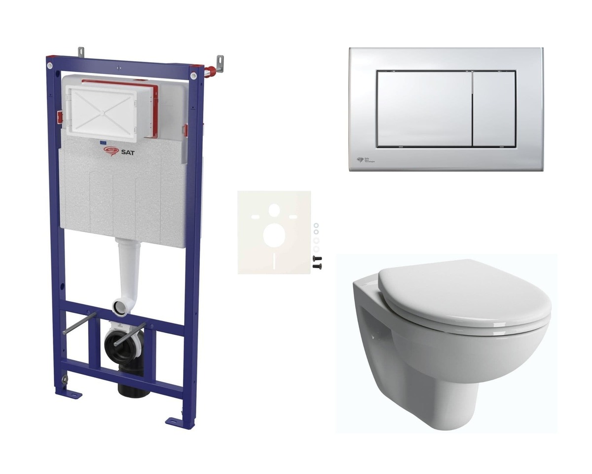 Cenově zvýhodněný závěsný WC set SAT do lehkých stěn / předstěnová montáž+ WC Vitra Normus SIKOSSNOR21K NO BRAND