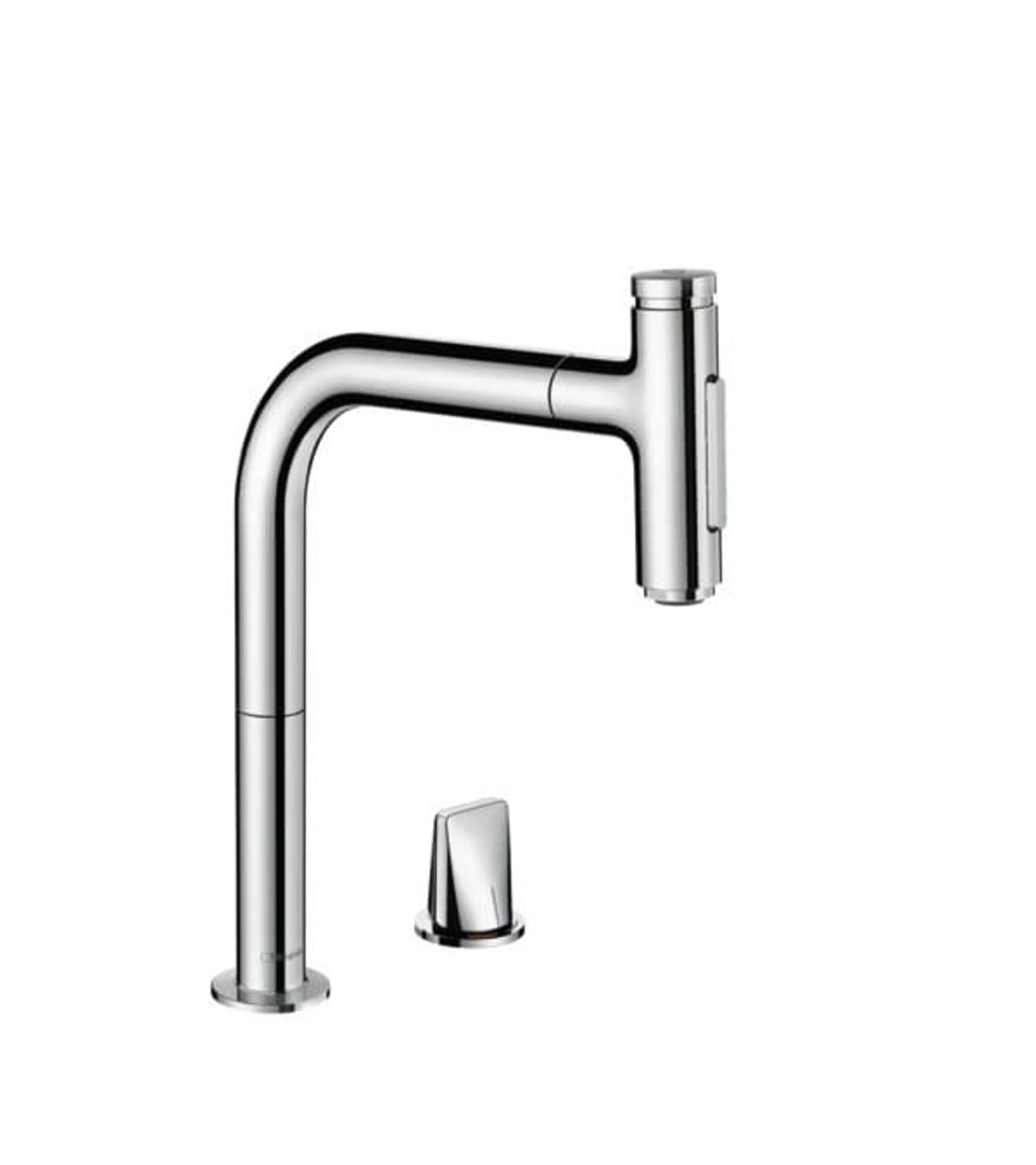 Dřezová baterie Hansgrohe Metris Select M71 s vytahovací sprškou chrom 73818000 Hansgrohe