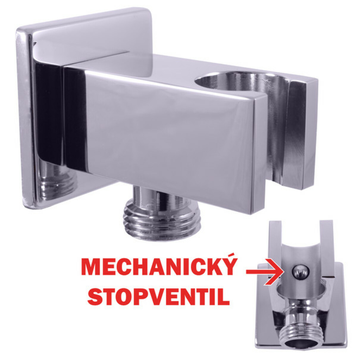 Podomítkový vývod RAV SLEZÁK se stop ventilem chrom MD0751 RAV SLEZÁK