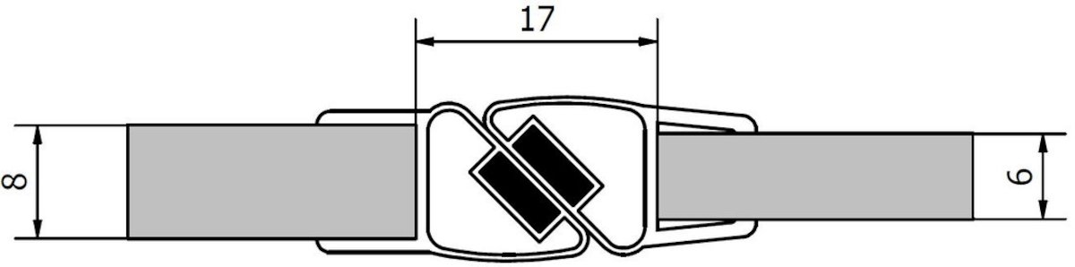Polysan VITRA LINE sada dvou těsnění (magnet) na 6 a 8mm sklo