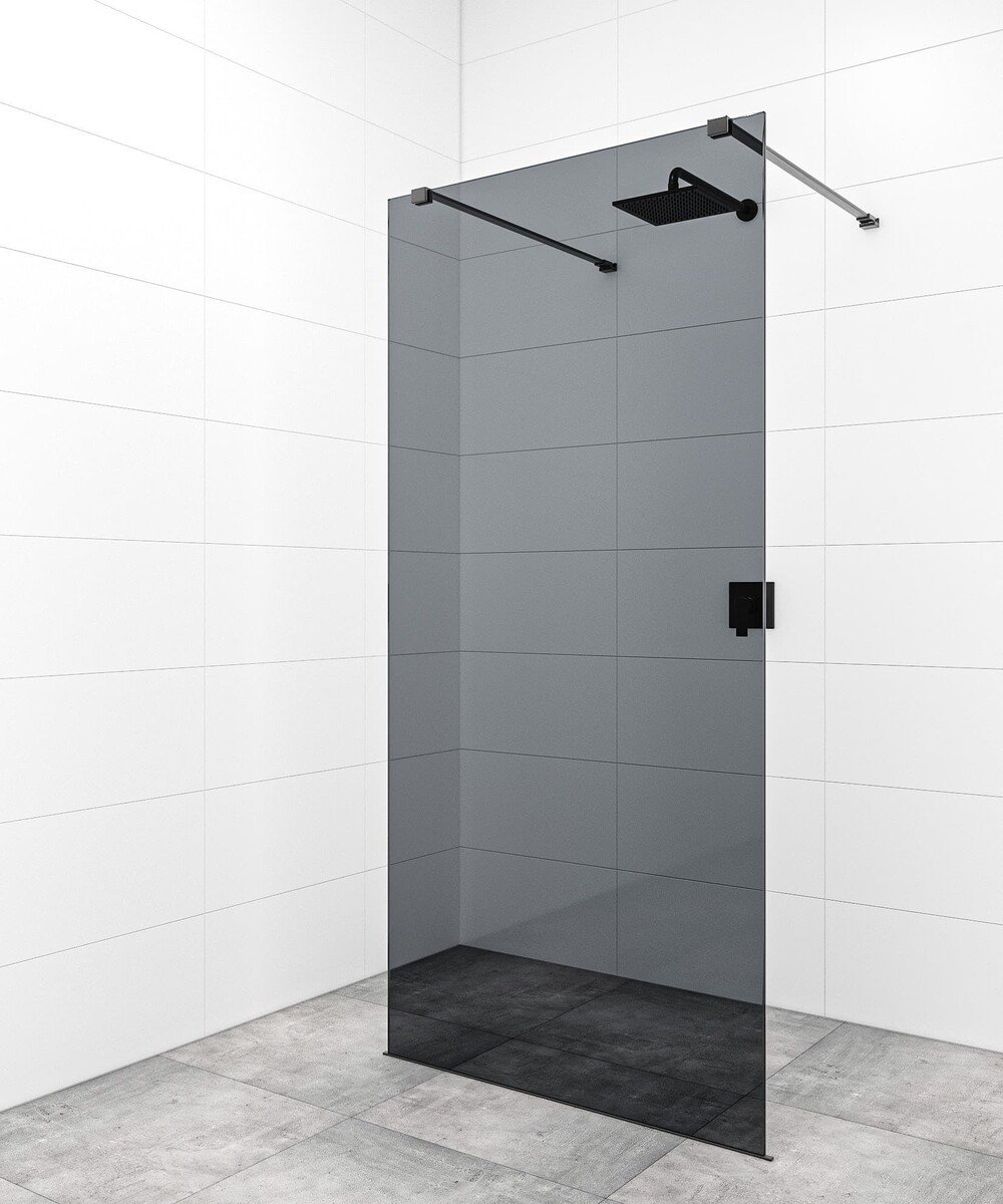 Sprchová zástěna Walk-in 120 cm SAT v barvě profilu černá SATBWI120KSZAVC SAT
