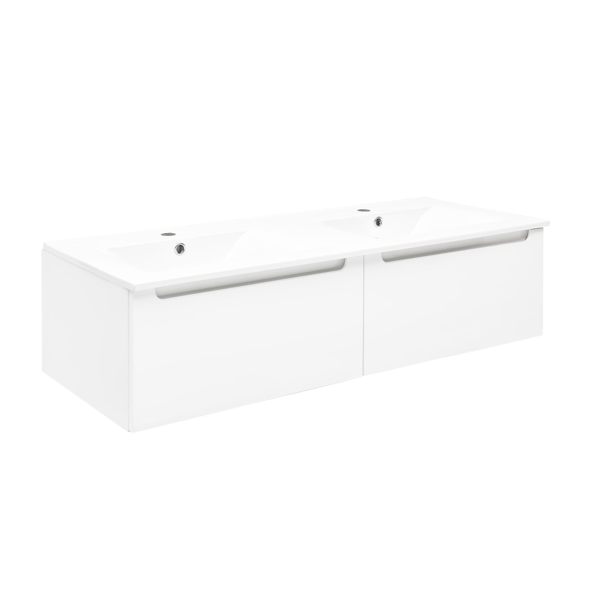 Koupelnová sestava 2x zásuvka 60cm +dvojumyvadlo 120 cm Naturel