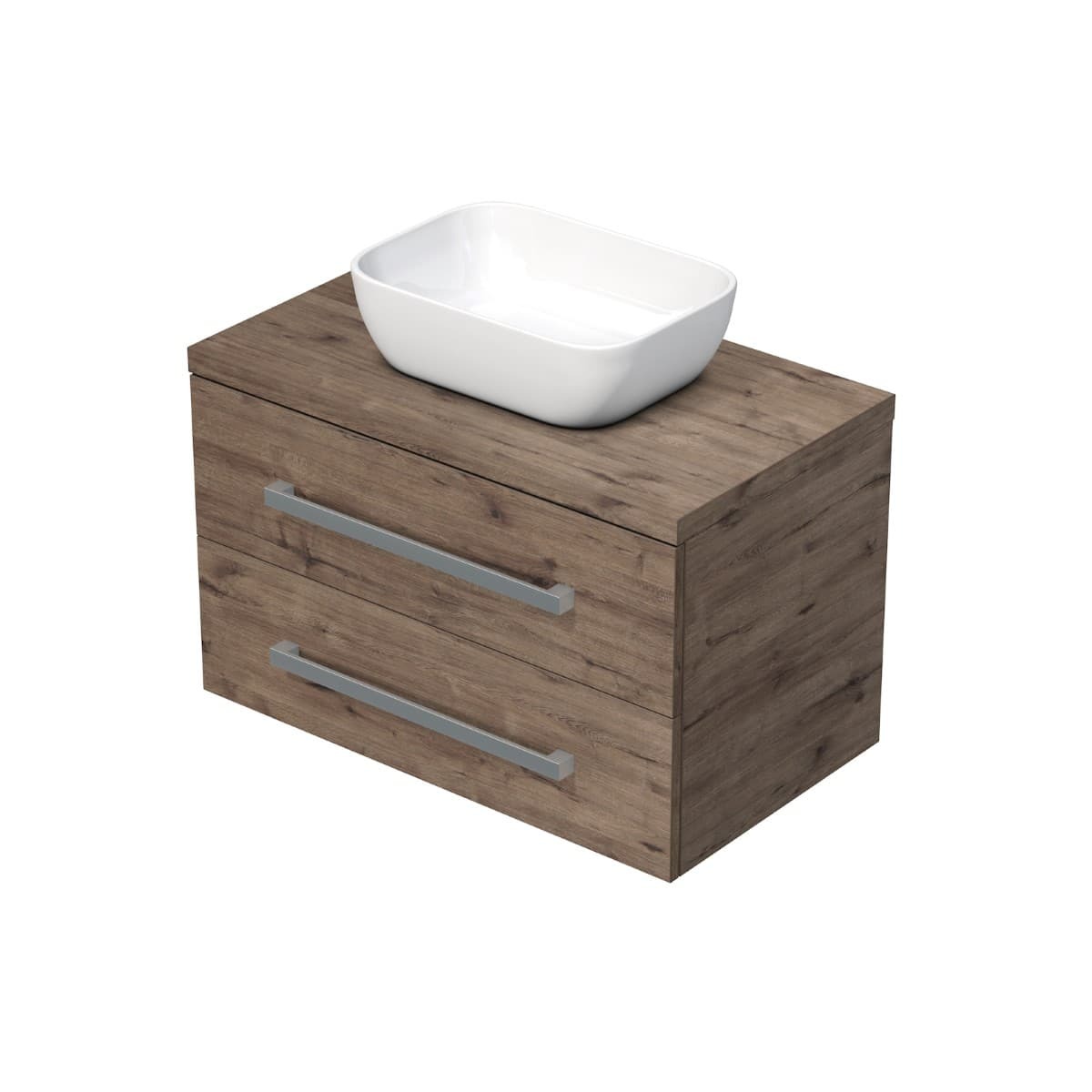 Koupelnová skříňka s krycí deskou Naturel Cube Way 80x53x46 cm dub Wellington mat CUBE46803DW45 Naturel