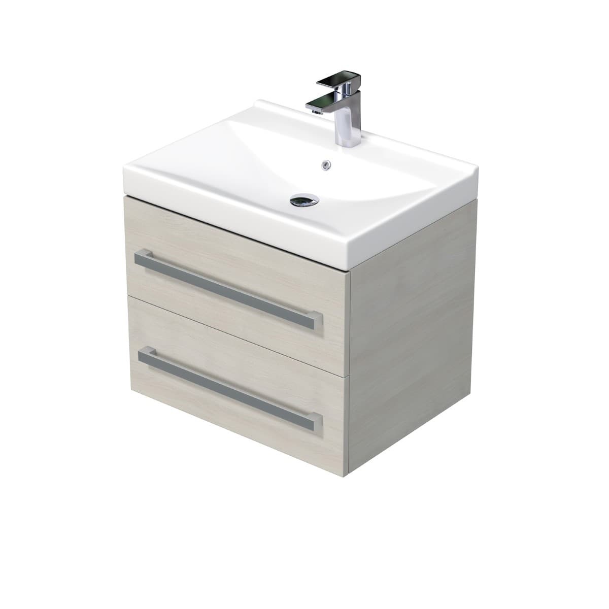 Koupelnová skříňka s umyvadlem Naturel Cube Way 60x53x46 cm dub Chamonix mat CUBE46602DCVER Naturel