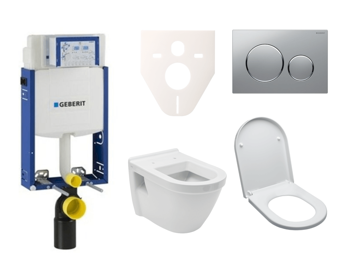 Cenově zvýhodněný závěsný WC set Geberit k zazdění + WC Vitra Integra vč. sedátka SIKOGE2V42 Vitra