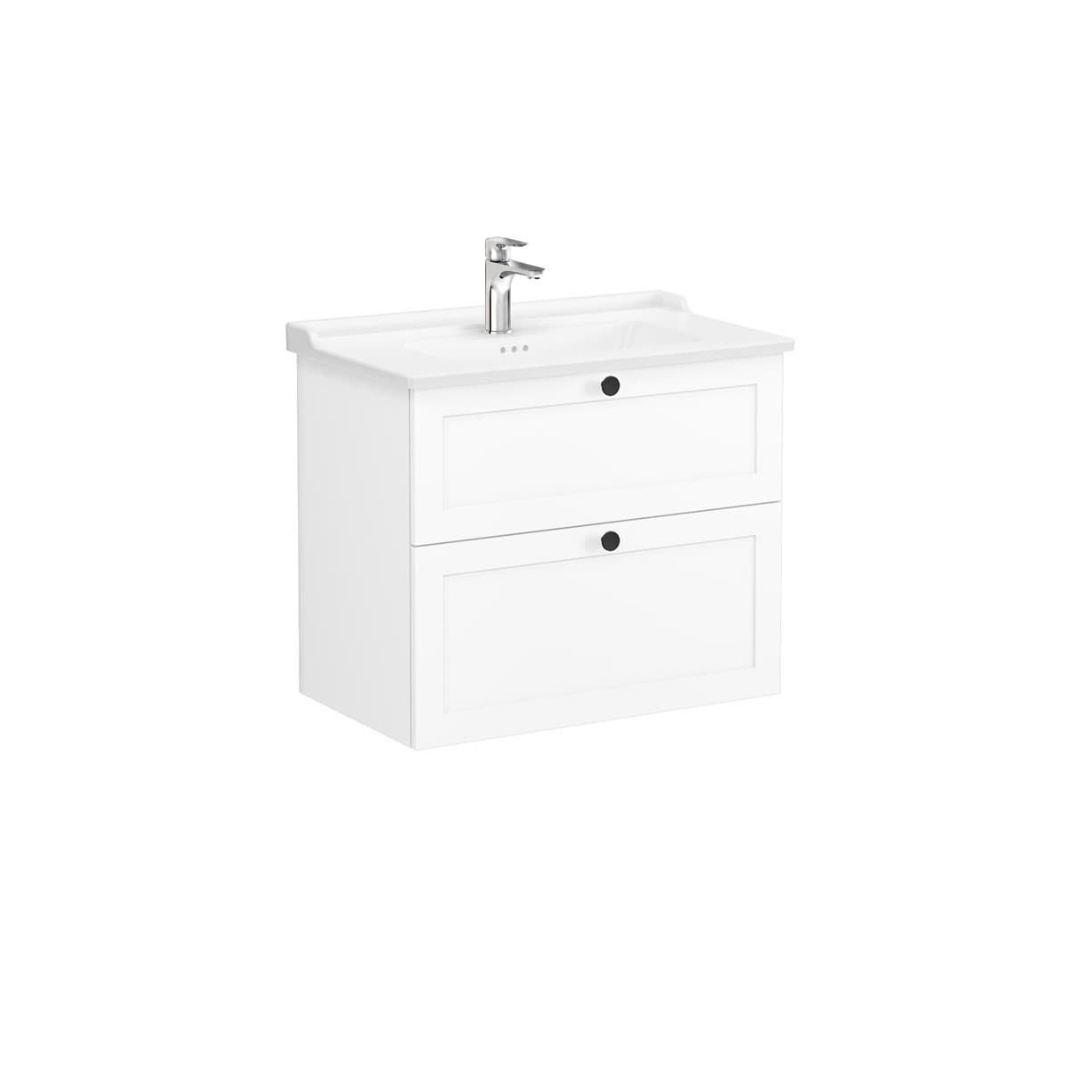 Koupelnová skříňka s umyvadlem Vitra Root 80x67x46 cm bílá mat ROOTC80WINTC Vitra