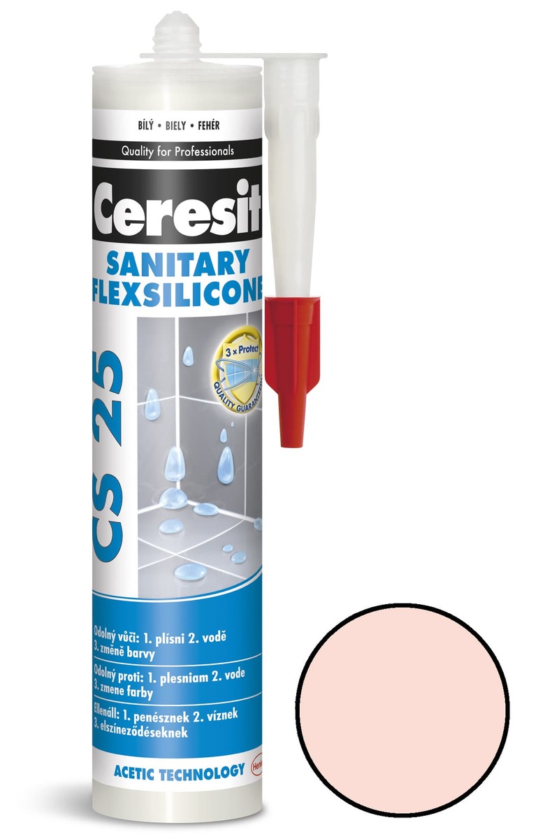 Silikon Ceresit CS 25 rosa 280 ml CS2531 Ceresit