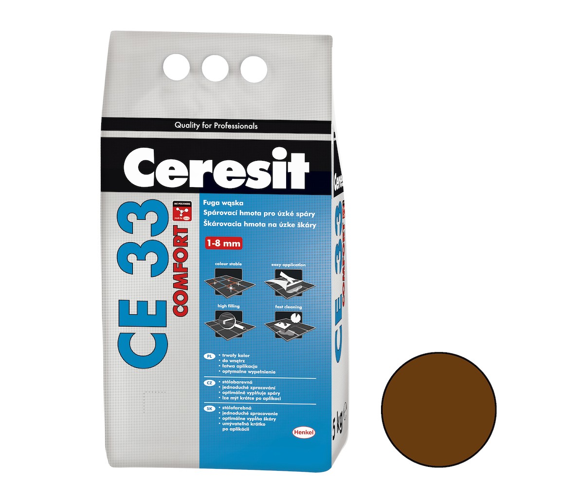 Spárovací hmota Ceresit CE 33 chocolate 5 kg CG2A CE33558 Ceresit